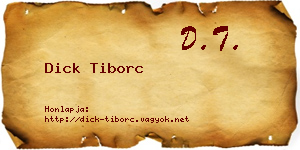 Dick Tiborc névjegykártya